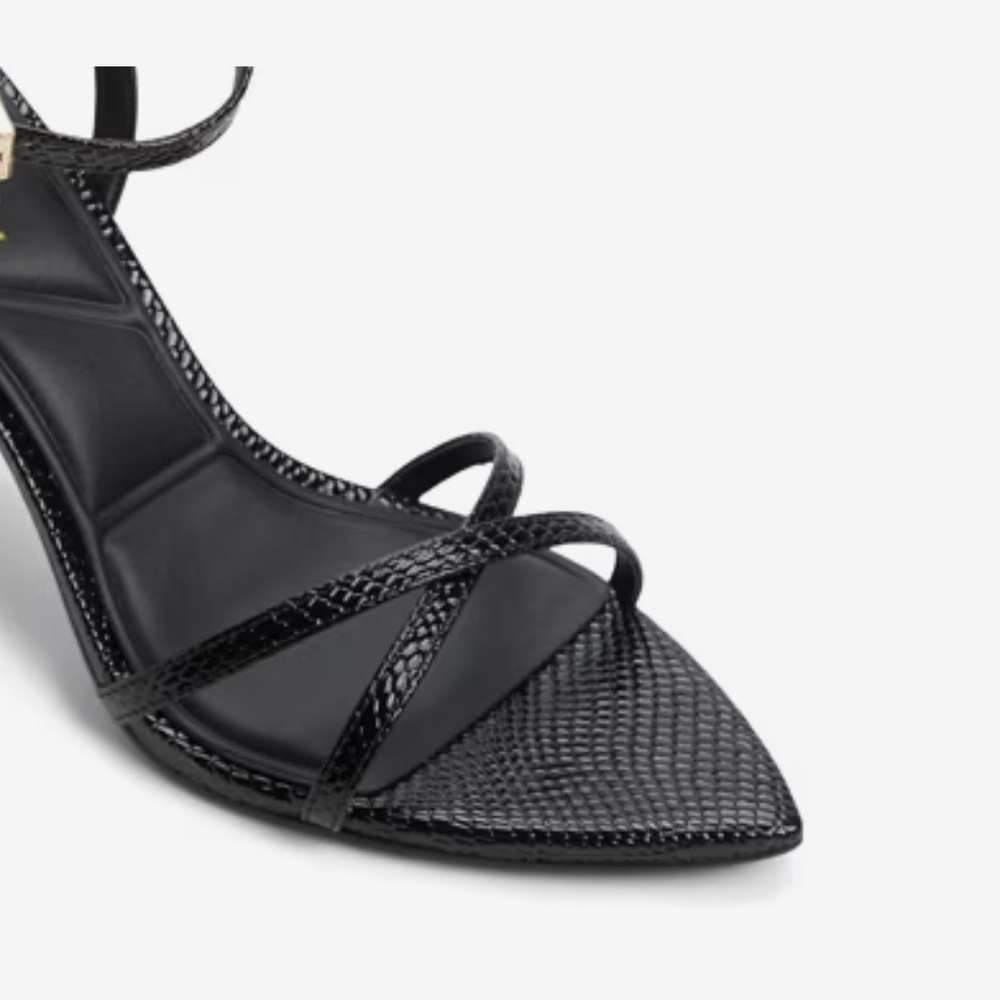 Aldo Elegant Adrina Black Strappy Sandals 7.5 - Picture 9 of 9